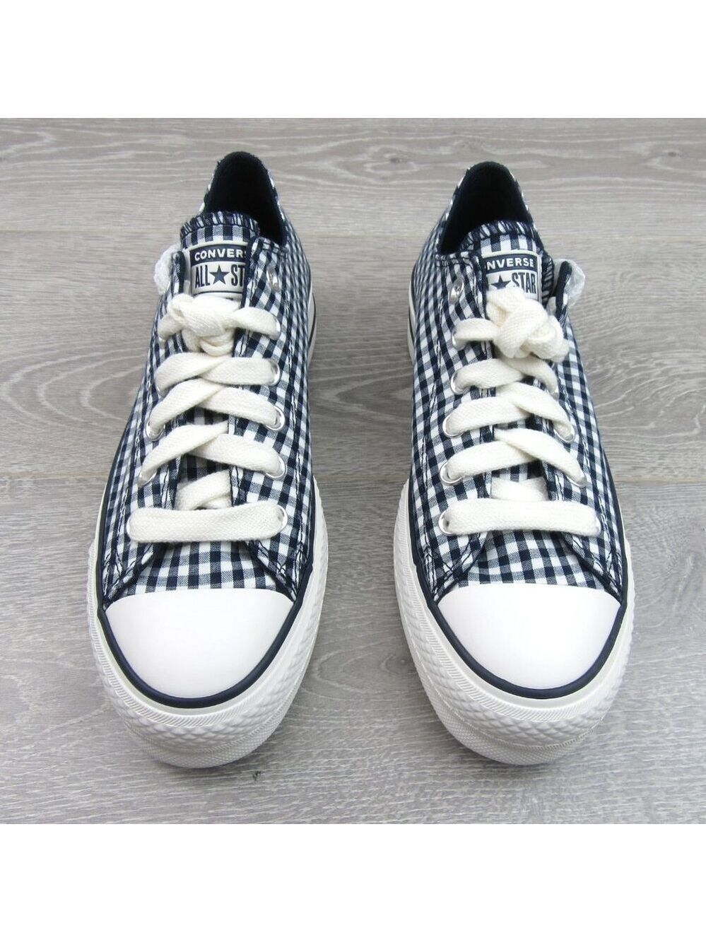 Converse CTAS Lift Platform Gingham Womens Size 8 Obsidian White NEW - Picture 7 of 16